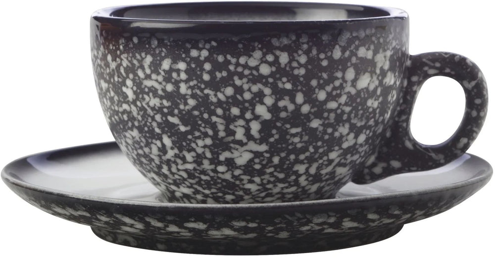 Maxwell & Williams Tasse und Untertasse Caviar Granite 250 ml