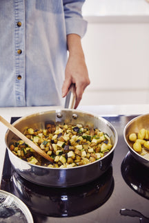 Beka Sautépfanne mit Glasdeckel - Sautépfanne - Cicla - RVS - ø 24 cm - ohne Antihaftbeschichtung - geeignet für alle Wärmequellen