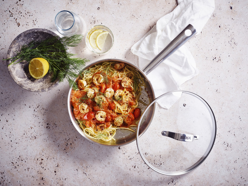 Beka Sautépfanne mit Glasdeckel - Sautépfanne - Cicla - RVS - ø 24 cm - ohne Antihaftbeschichtung - geeignet für alle Wärmequellen