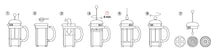 Bodum Cafetière - Caffettiera - French Press mit Kunststoffdeckel 3 Tassen - 350 ml