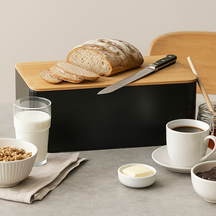 Cookinglife Brotkästen mit Brett - Matt Schwarz