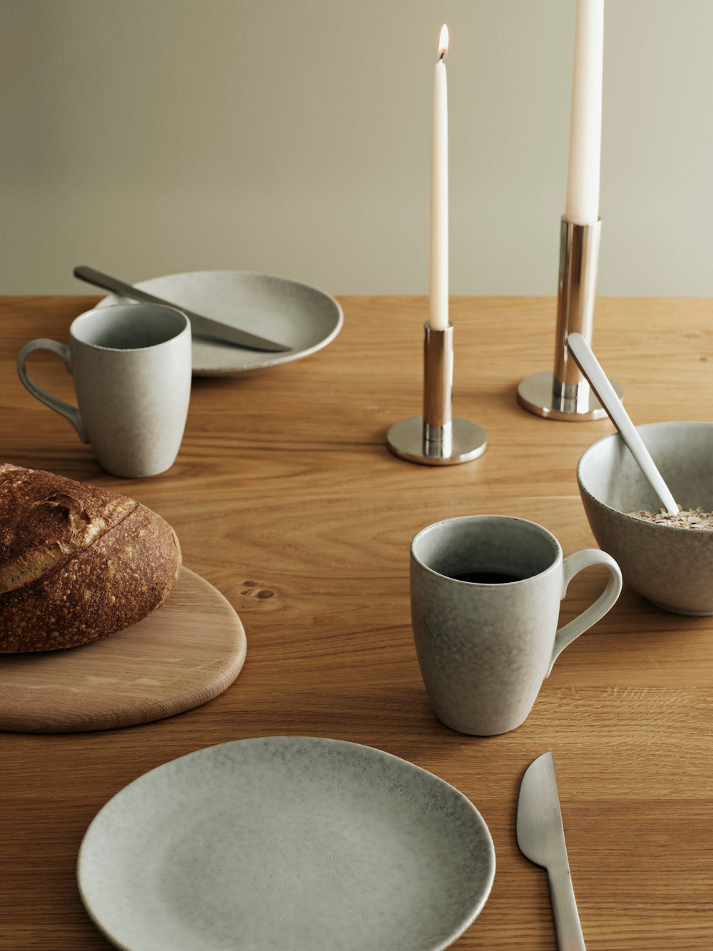 Broste Copenhagen Frühstücksset Nordic Marsh 6-teilig / 2 Personen - 2 Frühstückteller, 2 Schalen und 2 Tassen