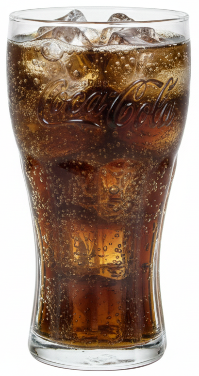 Coca Cola Gläser - Longdrinkgläser - Erfrischungsgetränkgläser - Transparent 370 ml - 4 Stück