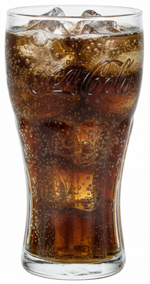 Coca Cola Gläser - Longdrinkgläser - Erfrischungsgetränkgläser - Transparent 370 ml - 4 Stück