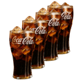 Coca Cola Gläser - Longdrinkgläser - Erfrischungsgetränkgläser - Transparent 370 ml - 4 Stück