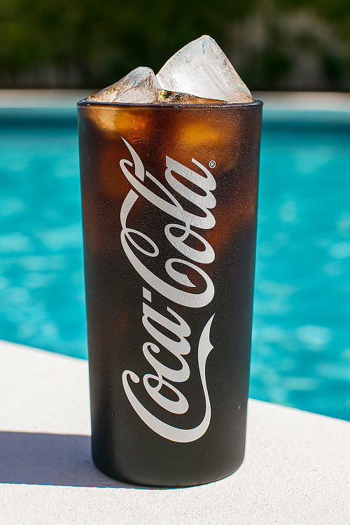 Coca Cola Gläser - Longdrinkgläser - Erfrischungsgetränkgläser - Schwarz 270 ml - 4 Stück