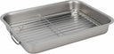Cookinglife Bräter + Rost – Edelstahl – 37 x 28 x 5.5 cm