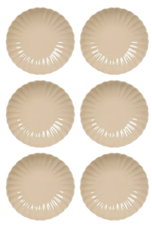 Cookinglife Tiefe Teller / Pastateller Cardida Beige ø 20 cm - 6 Stück