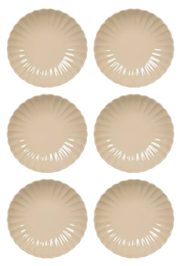 Cookinglife Tiefe Teller / Pastateller Cardida Beige ø 20 cm - 6 Stück