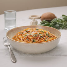 Cookinglife Tiefe Teller / Pastateller Serene Sand ø 23 cm - Steingut - 4er-Set