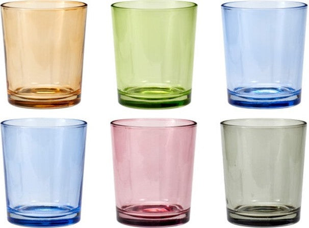 Cookinglife Wassergläser-Set, 6-teilig, 360 ml – Bunte Trinkgläser, spülmaschinenfest