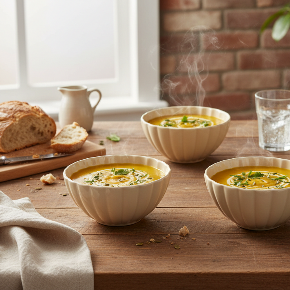 Cookinglife Suppenschüsseln / Schüsseln Cardida Beige ø 14 cm - 6 Stück