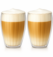 Cookinglife Doppelwandige Latte Macchiato Gläser / Kaffeegläser Pumpkin 300 ml - 2 Stück