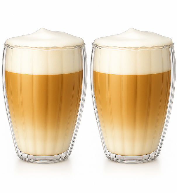 Cookinglife Doppelwandige Latte Macchiato Gläser / Kaffeegläser Pumpkin 300 ml - 2 Stück