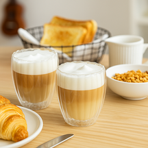 Cookinglife Doppelwandige Latte Macchiato Gläser / Kaffeegläser Pumpkin 300 ml - 2 Stück