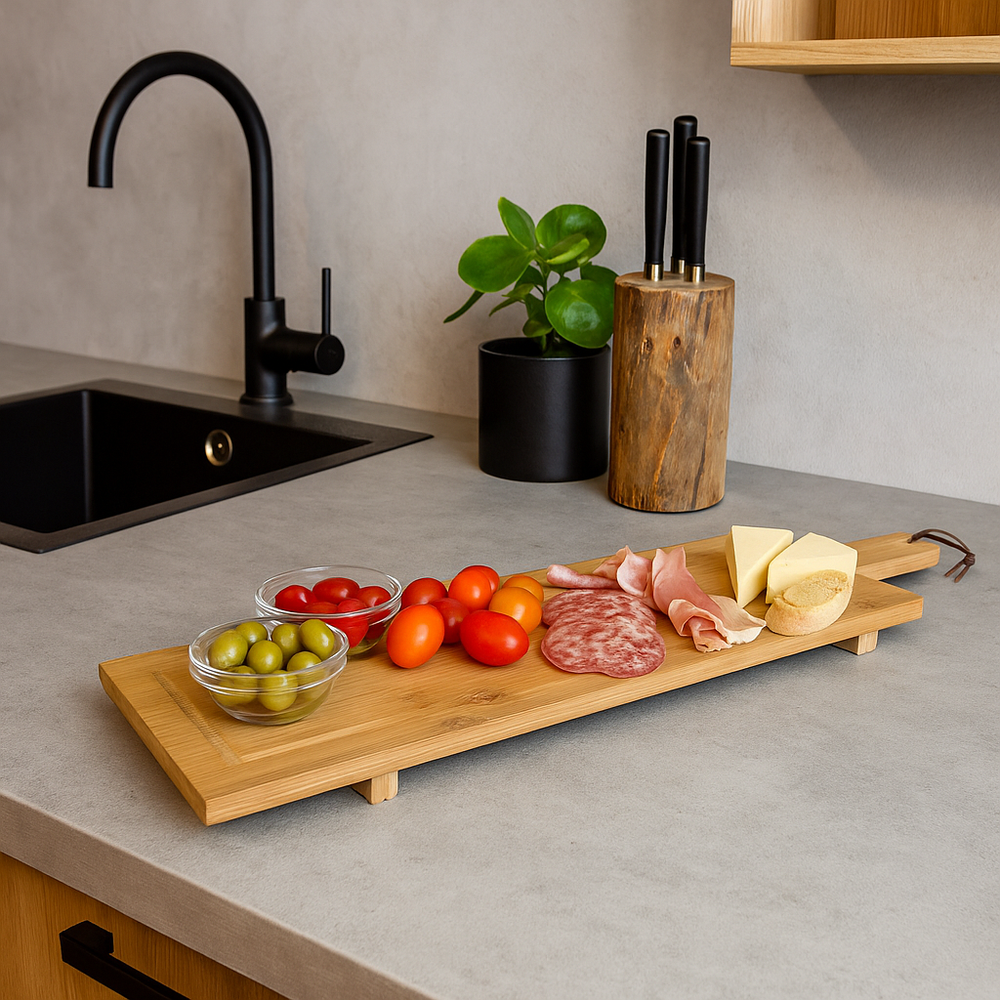 Cookinglife Servierbrett XL - Bambus - 88 x 26 cm