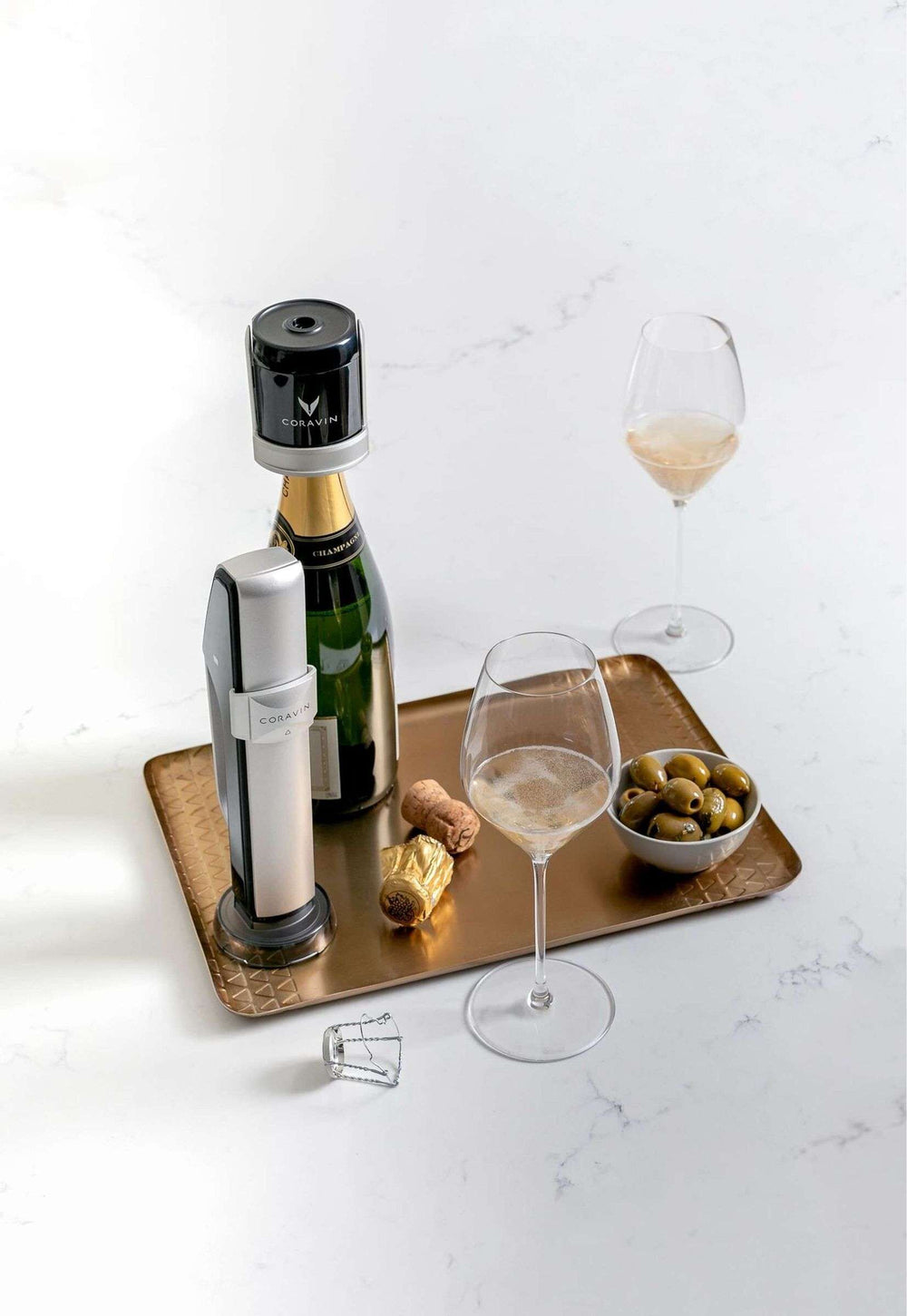 Coravin Wine System / Sparkling Pack – für Champagner und Schaumweine – Schwarz