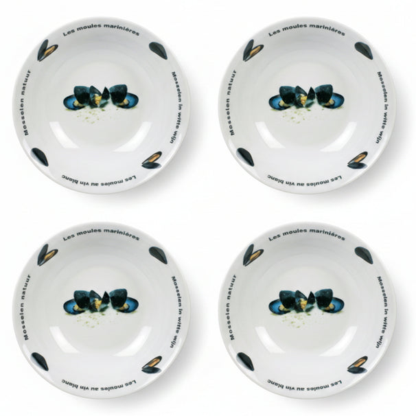 Cosy & Trendy Tiefer Teller / Muschelteller Deco ø 23 cm - 4 Stück