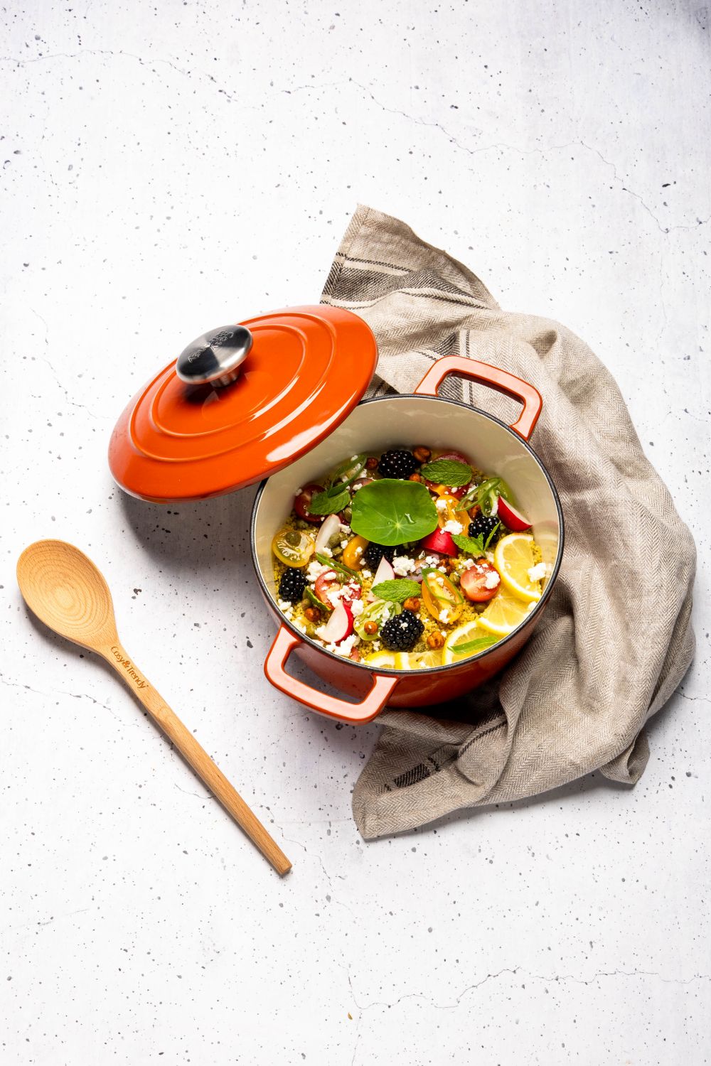 Cosy & Trendy Bratpfanne Fontestic Gusseisen Rost Ø 24 cm / 4,6 Liter - Emailliert