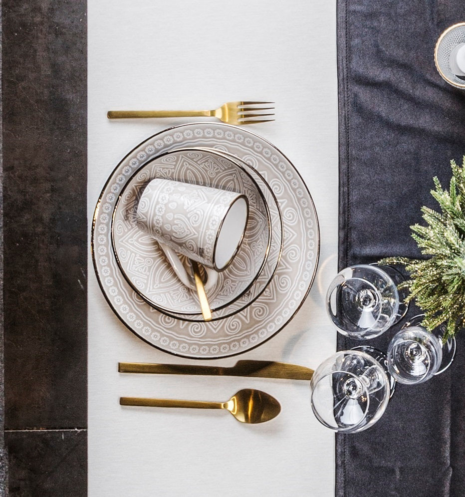 Cosy & Trendy Kaffeetassen Murano Beige 340 ml - 6 Stück