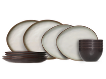 Cosy & Trendy Geschirrset Plato Mat Organisch 12-teilig / 4 Personen - 4 Speiseteller, 4 Frühstücksteller und 4 Schalen