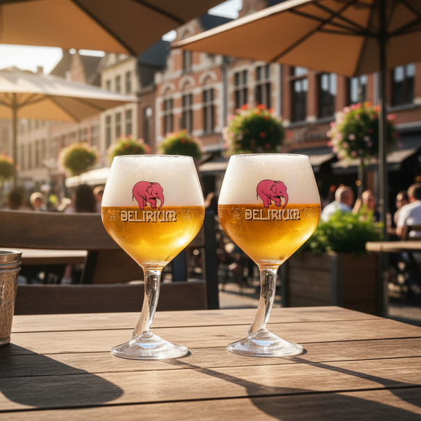 Delirium Biergläser auf Fuß - 330 ml - 2 Stück