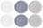 Cookinglife Dinerplatten Siaki - Weiß / Blau / Grau ø 26,5 cm - Porzellan - 6 Stück