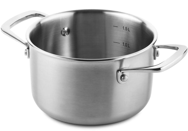 DUCQ Kochtopf - Downdraft - Edelstahl - ø 16 cm / 1,5 Liter 