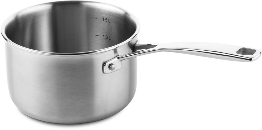 DUCQ Kochtopf mit Deckel – Downdraft – Edelstahl – ø 16 cm / 1,5 Liter 