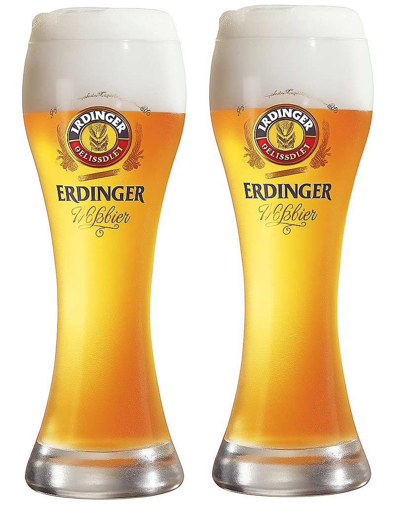 Erdinger Weizenbiergläser - 500 ml - 2 Stück