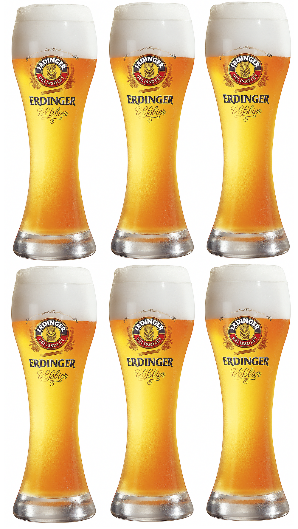 Erdinger Biergläser Weizen 500 ml - 6 Stück