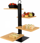 Cookinglife Etagere 4-lagig / Servierständer + Schälchen - Schwarzes Metall