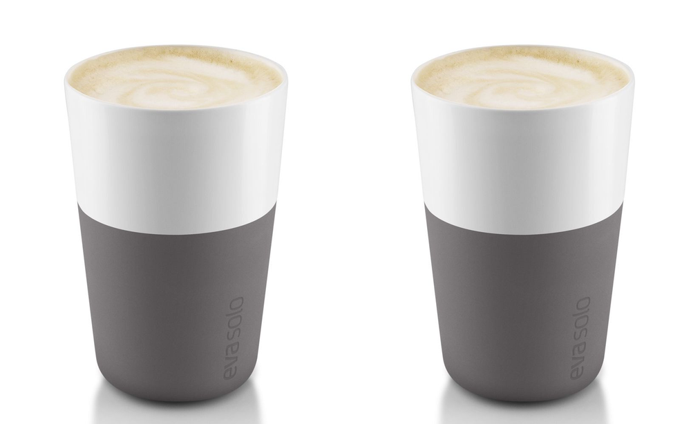 Eva Solo Latte Macchiato Becher Elephant Grey 360 ml - 2 Stück