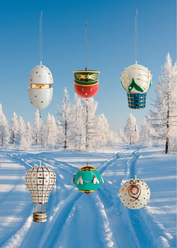 Alessi Weihnachtskugel Faberjori – Lilien – MJ16/3 – von Marcello Jori