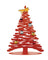 Alessi Weihnachtsbaumrinde – BM06/30 R – Rot – 30 cm – von Michael Boucquillon &amp; Donia Maaoui