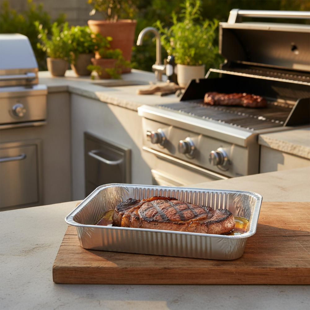 Cookinglife Grill-Aluminiumbleche / Grillroste – 23 x 18 cm – 6 Stück