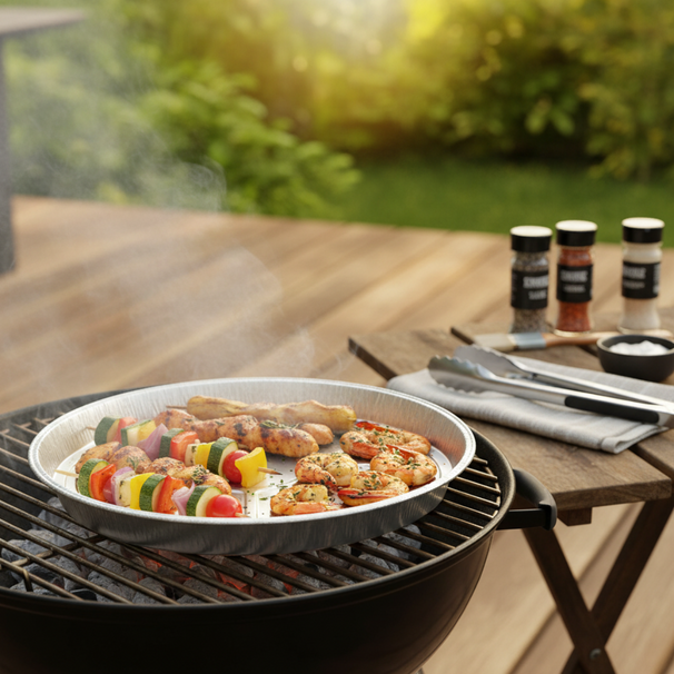 Cookinglife Grill-Aluminiumbleche / Grillrost ø 33 cm - 5 Stück