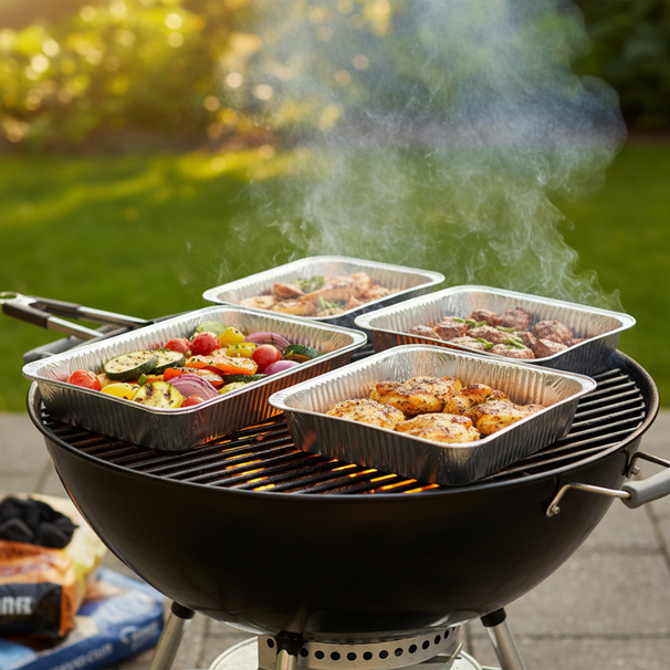 Cookinglife Grill-Aluminiumbleche / Grillroste – 23 x 18 cm – 6 Stück