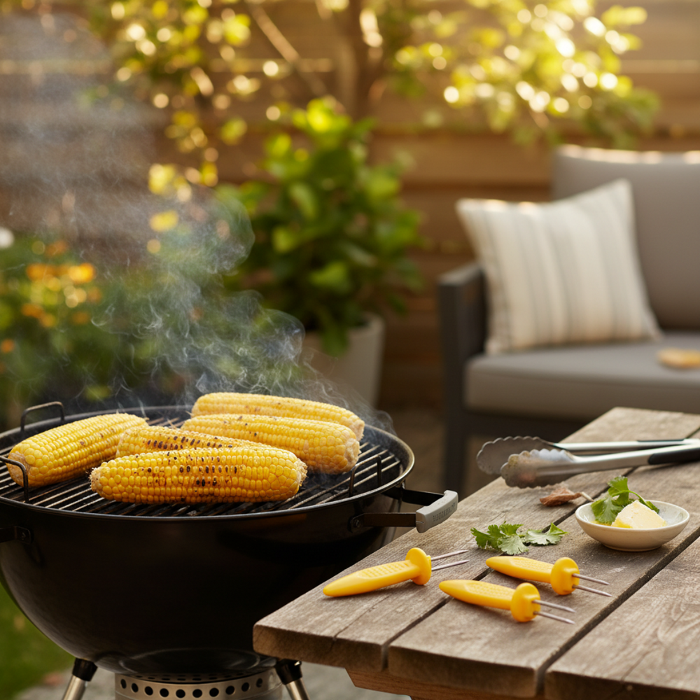 Cookinglife Grill-Maiskolbenhalter / Maisspieße – Edelstahl – 8 Stück