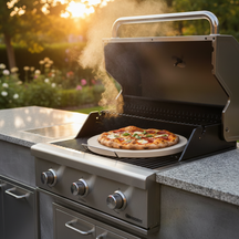 Cookinglife Grill-Pizzastein mit Halterung ø 38 cm