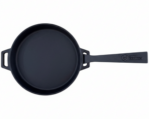 Cookinglife Grillpfanne / Bratpfanne aus Gusseisen ø 25 cm - Abnehmbarer Griff