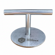 Grill Fanatics Smashburger Kit 12cm Edelstahl Holz - Presse Spatel Gewürzstreuer