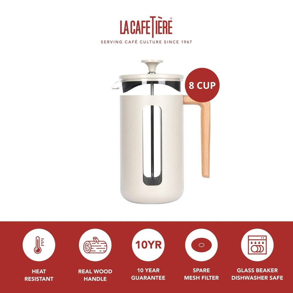 La Cafetière Cafetiere Pisa RVS / Latte Cream - 1 Liter / 7 Tassen