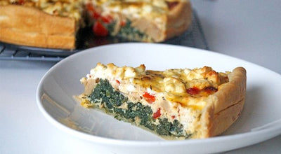 Quiche mit Spinat und Feta