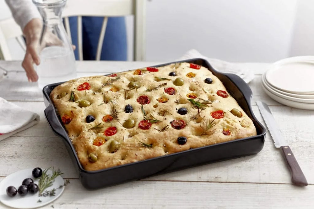 Emile Henry Focaccia Brotbackform Fusain