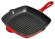 Blackwell Grillpfanne Gusseisen - Rot - 27 x 27 cm - Ohne Antihaftbeschichtung