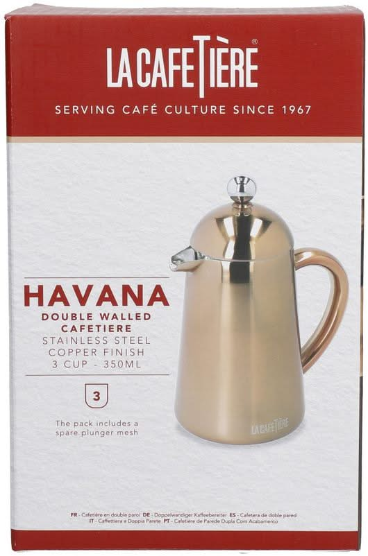 La Cafetière Cafetiere Havana Edelstahl / Kupfer - Doppelwandig - 350 ml / 2 Tassen