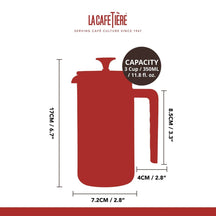 La Cafetiere Cafetiere Pisa Schwarz 350ml / 3 Tassen - French Press, Stempelkanne