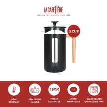 La Cafetiere Cafetiere Pisa Schwarz 350ml / 3 Tassen - French Press, Stempelkanne