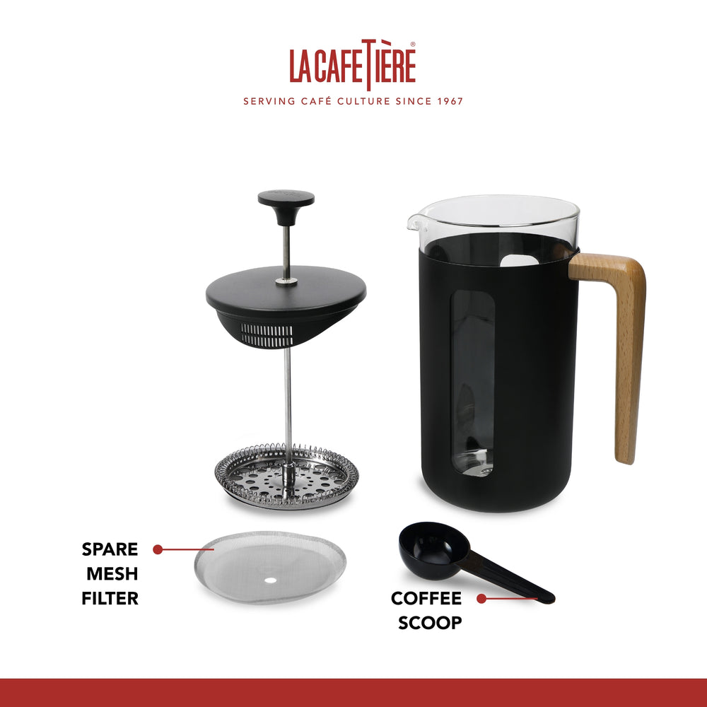 La Cafetiere Cafetiere Pisa Schwarz 350ml / 3 Tassen - French Press, Stempelkanne